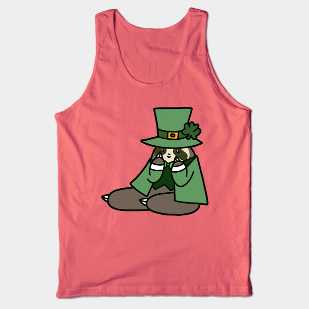 Leprechaun Sloth Tank Top by saradaboru